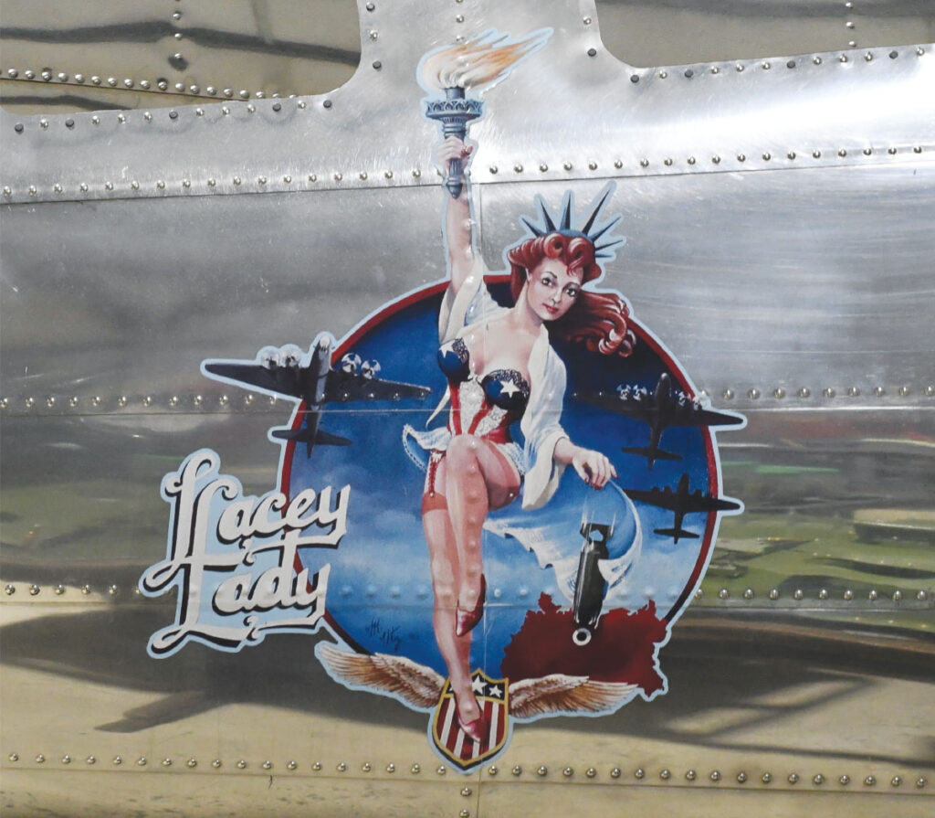 Lacey Lady art on the B-17